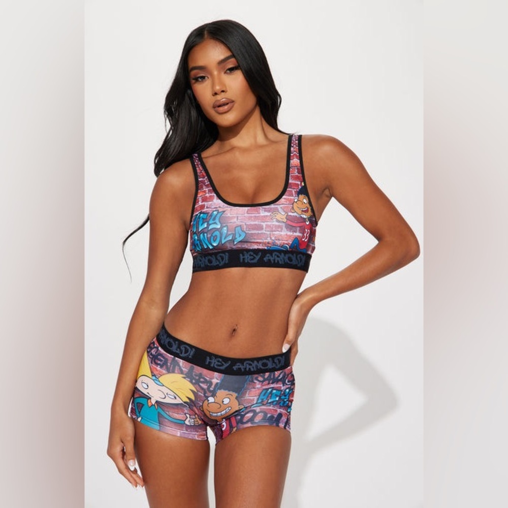 Nickelodeon Hey Arnold Sports Bra Set - Multicolor